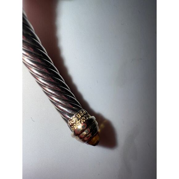 David Sterling Silver with Gold Accents Yurman Bracelet - Picture 4 of 5